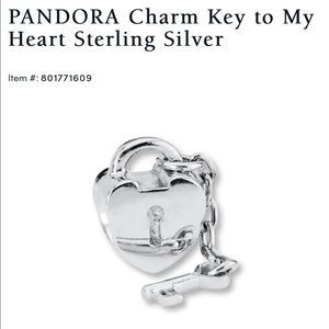 Pandora charm, key to heart